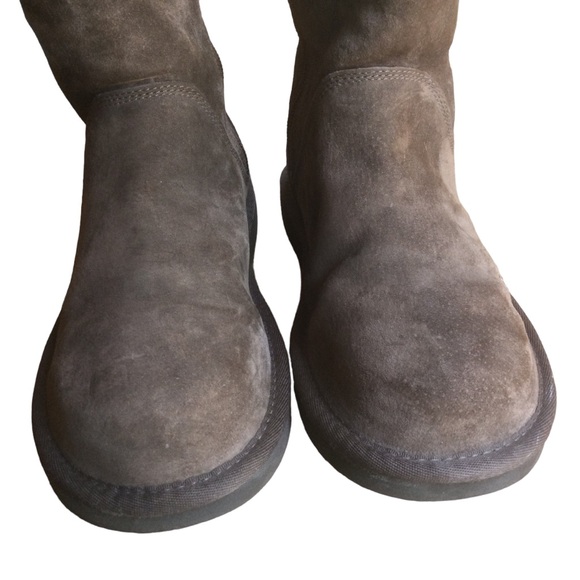 Ugg Roslyn Brown Suede Side Zip Mid Calf Boot Size 7 - Picture 4 of 12